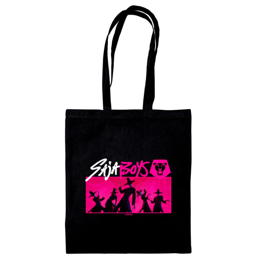K-POP DEMON HUNTERS (SAJA BOYS) BLACK TOTE BAG