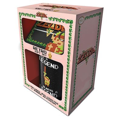 NA ZELDA (RETRO) MUG COASTER KEYCHAIN SET