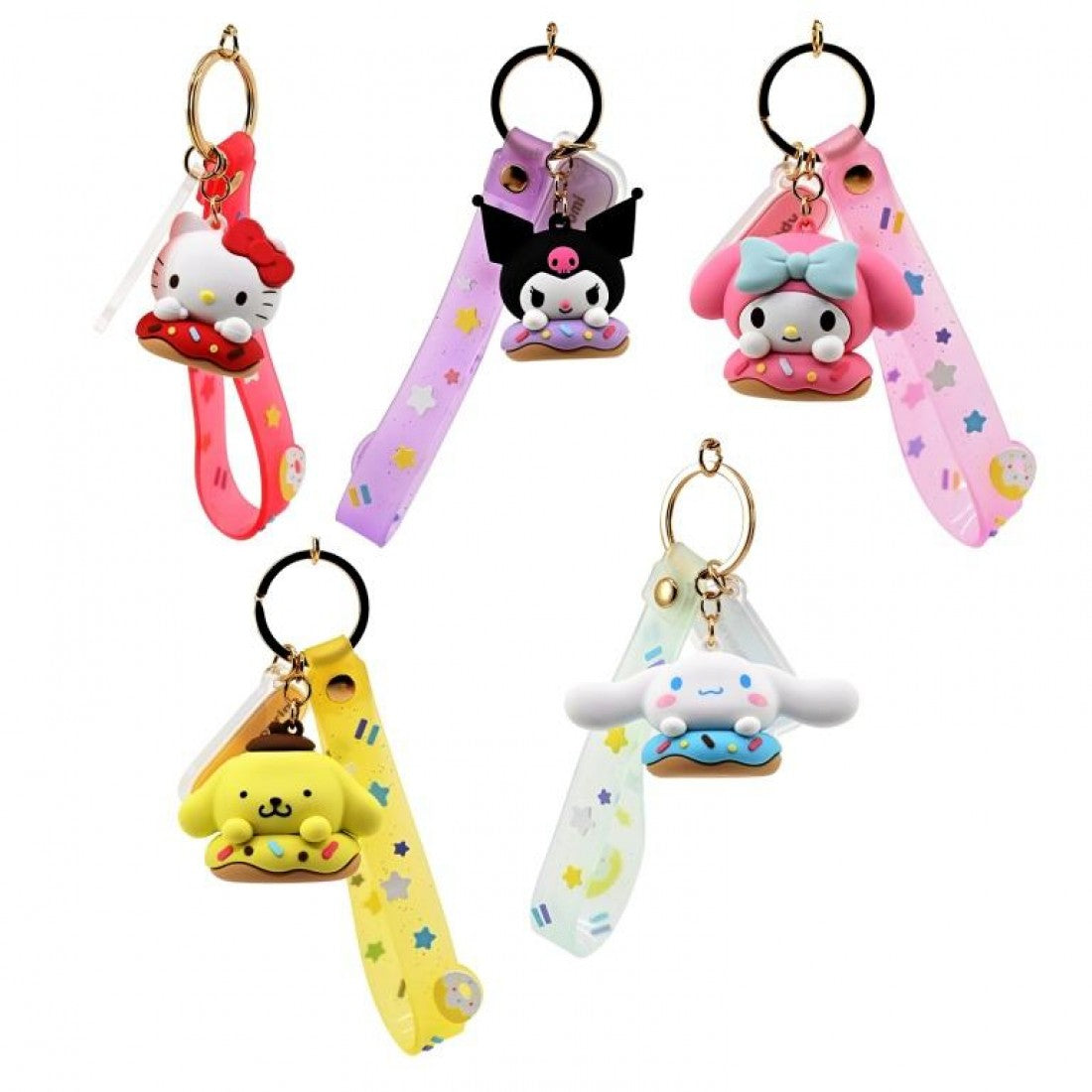 Hello Kitty and Friends Donuts Series Keychains with Hand Strap