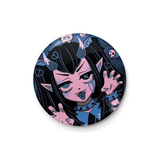 COSMIC BOOP (GOTH GIRL SPOOKY SELFIE) BADGE