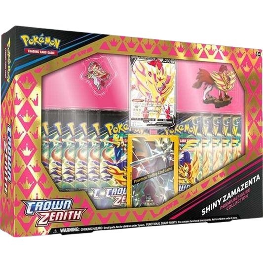 Pokémon TCG: Sword & Shield 12.5 Crown Zenith Premium Figure Collection - Shiny Zacian / Shiny Zamazenta