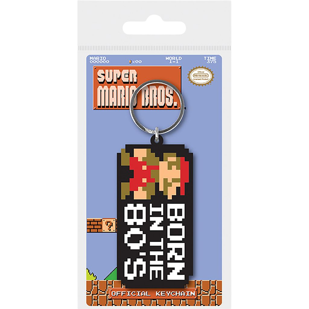 SUPER MARIO BROS. (BORN IN THE 80'S) PVC KEYCHAIN