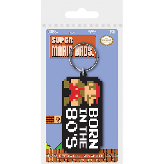 SUPER MARIO BROS. (BORN IN THE 80'S) PVC KEYCHAIN