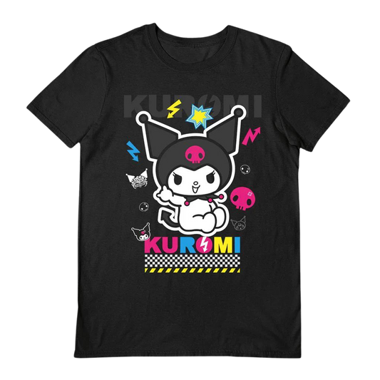 Sanrio (Kuromi Cmyk) Black Unisex T-Shirt