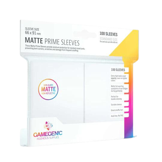 Gamegenic Matte Prime Sleeves - White (100)