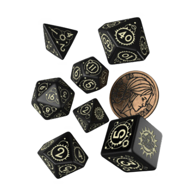 THE WITCHER DICE SET CIRI - THE ZIREAEL (7 & UNIQUE COIN)