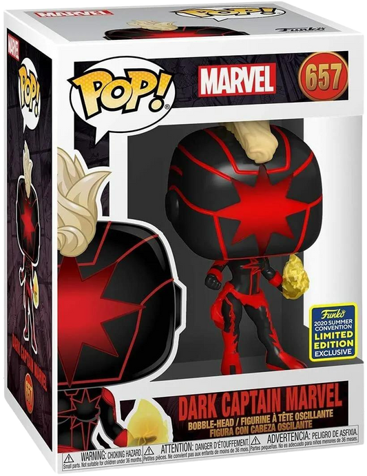 Funko Pop! Marvel Dark Captain Marvel 2020 Summer Convention Limited Edition Exclusive (657)