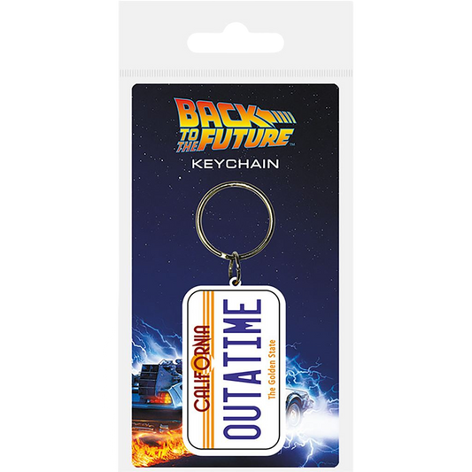 BACK TO THE FUTURE (LICENSE PLATE) PVC KEYCHAIN
