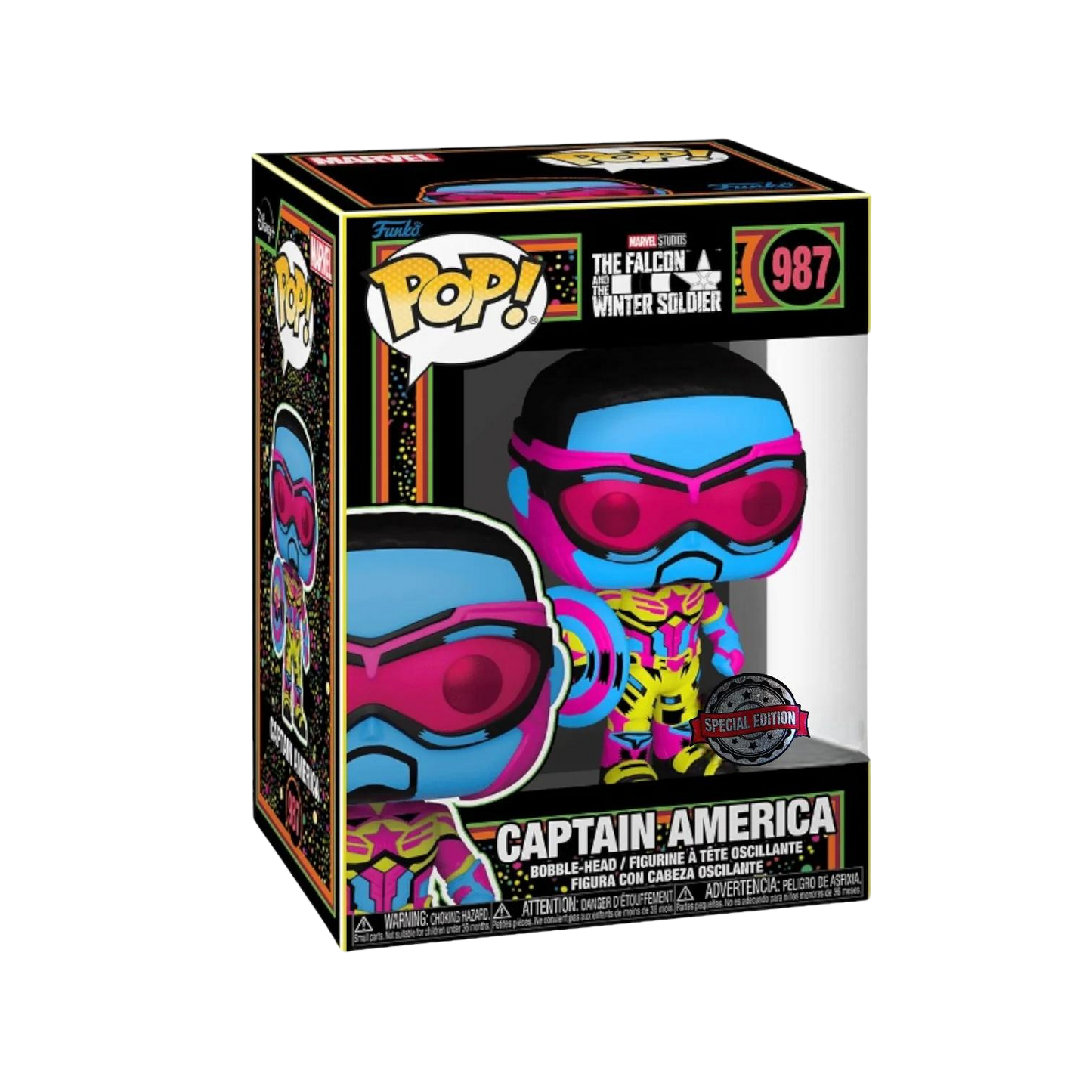 Funko Captain America The Falcon Winter Soldier Blacklight 987