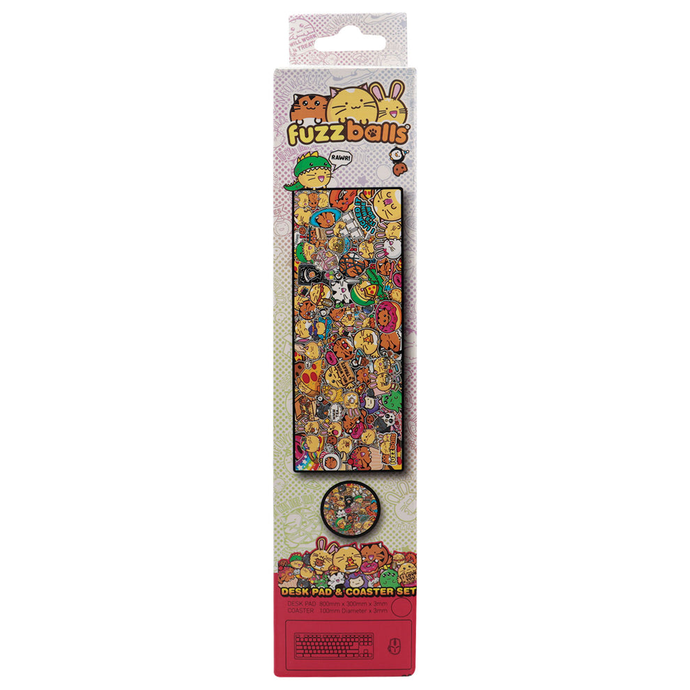 Fanattik Fuzzballs XL Desk Pad and Coaster Set
