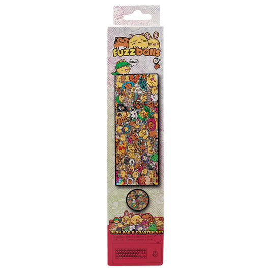 Fanattik Fuzzballs XL Desk Pad and Coaster Set