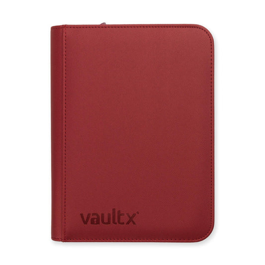 Vault X 4 Pocket Zip Binder Metallic Red