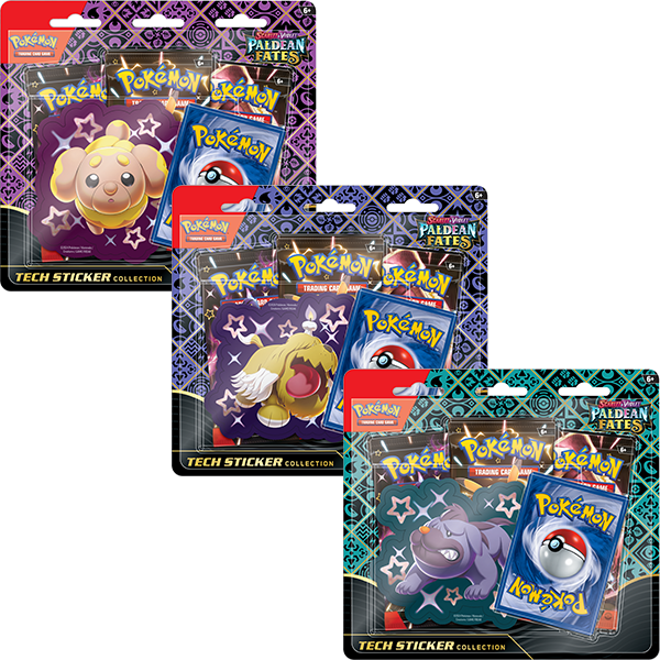 Pokémon TCG: Scarlet & Violet 4.5 Paldean Fates Tech Sticker Collection – Fidough/Greavard/Maschiff