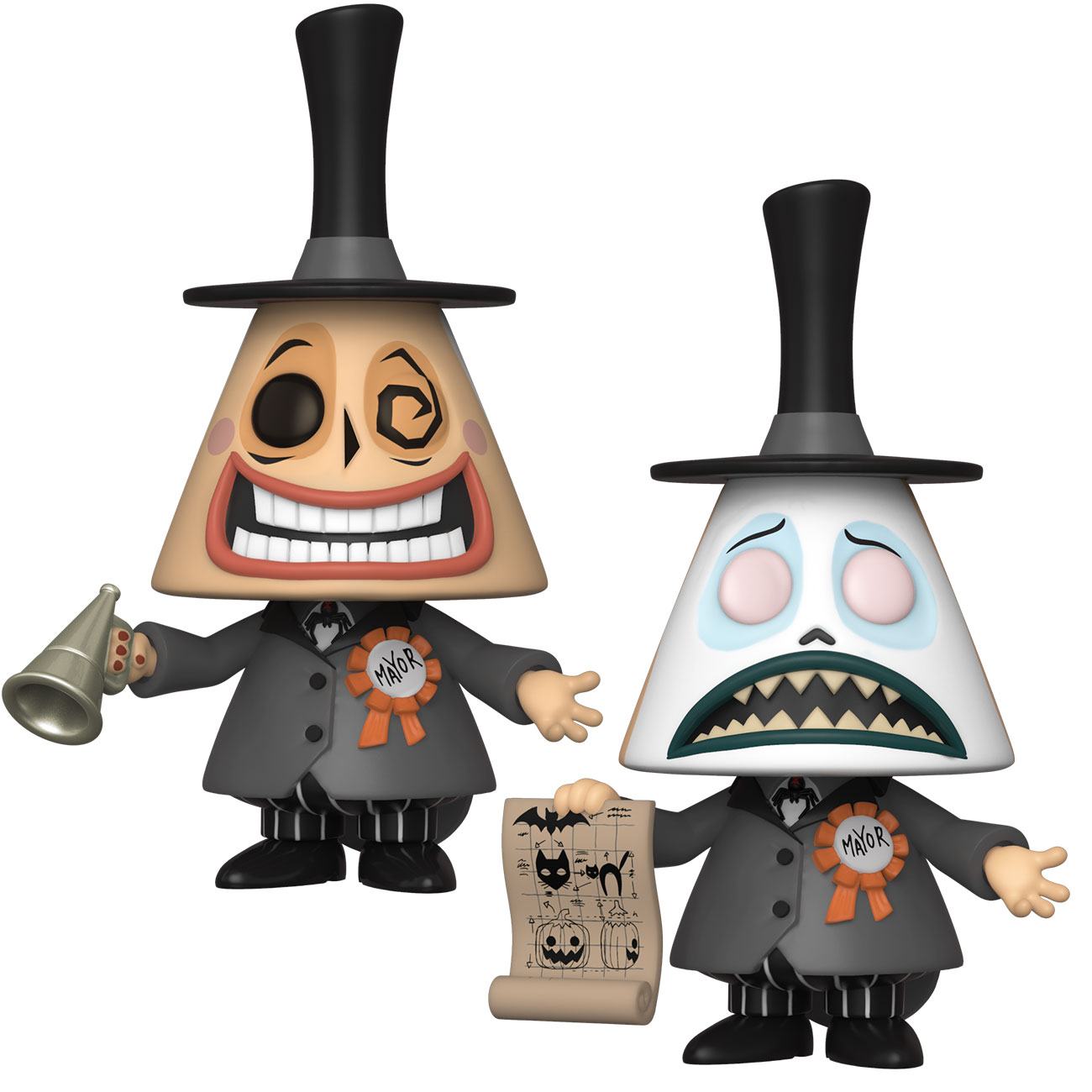 Nightmare before Christmas POP! TV Vinyl Figures Mayor w/Megaphone 9 cm