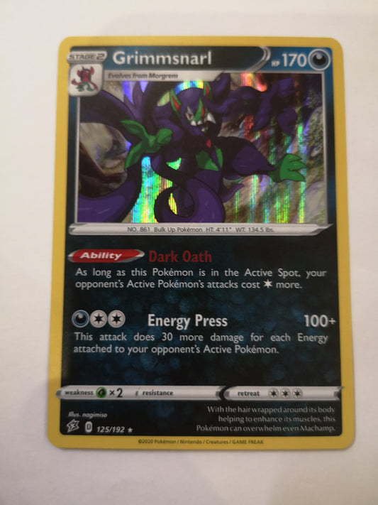 Pokemon Grimmsnarl Holo 125/192