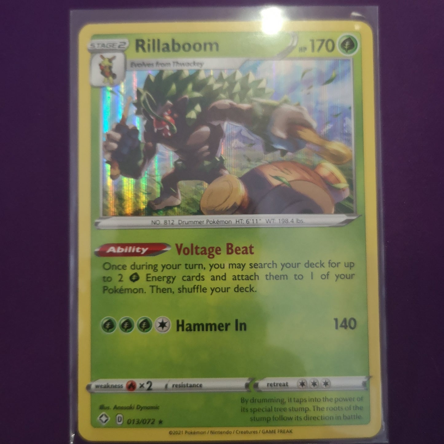 Pokemon Rillaboom Holo 013/072