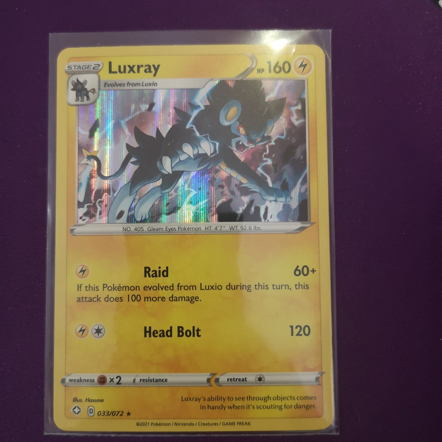 Pokemon Luxray Holo 033/072