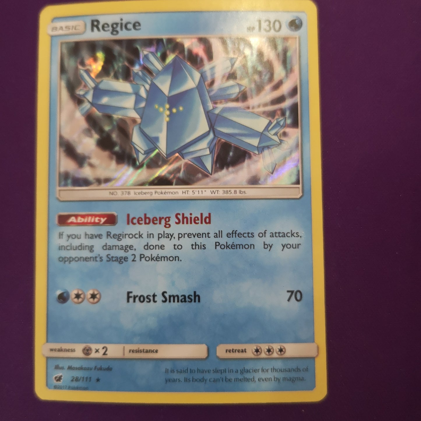 Pokemon Regice Holo 28/111