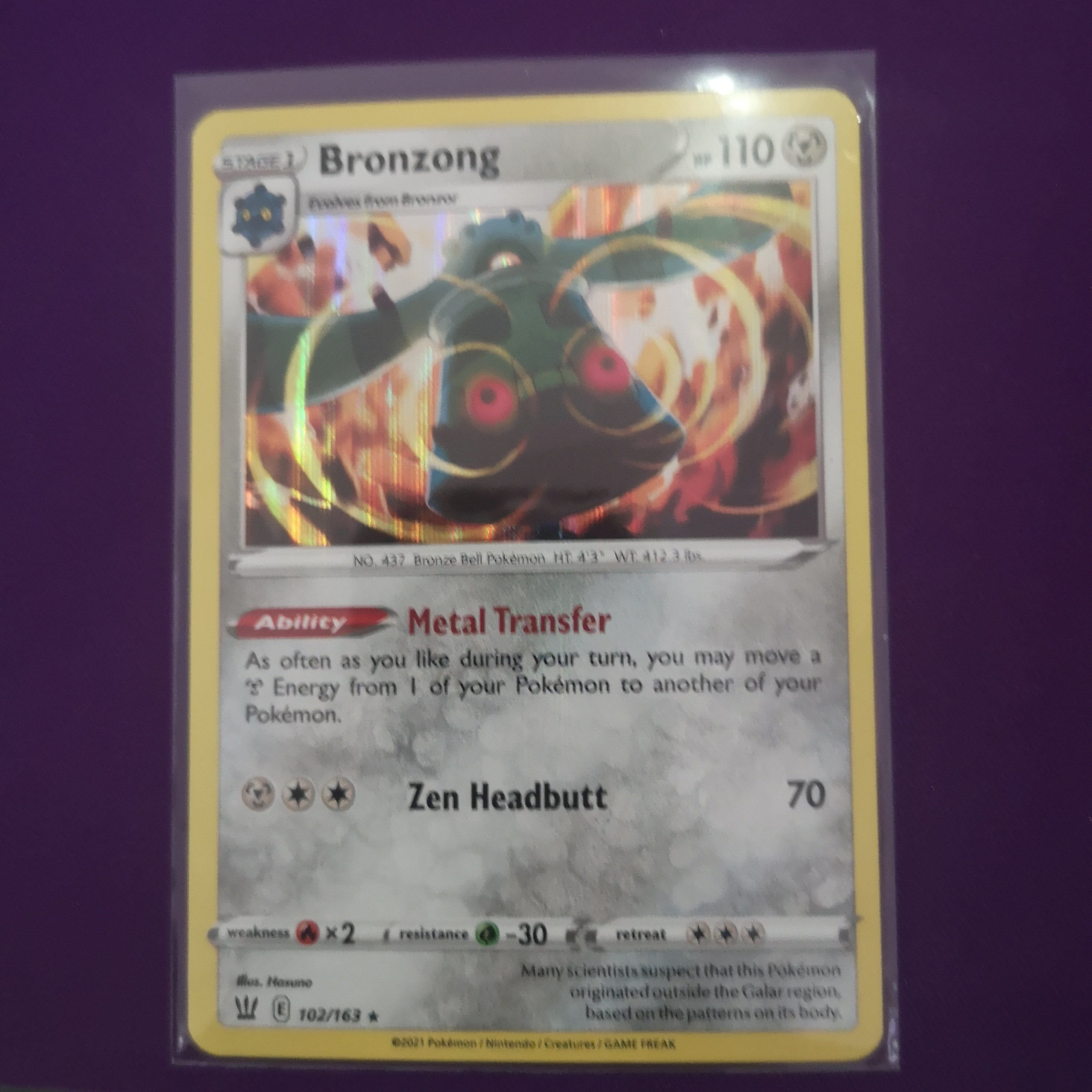 Pokemon Bronzong Holo 102/163 – Unified Cards