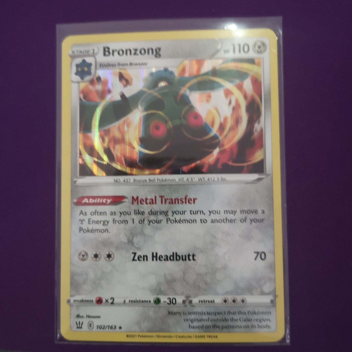 Pokemon Bronzong Holo 102/163