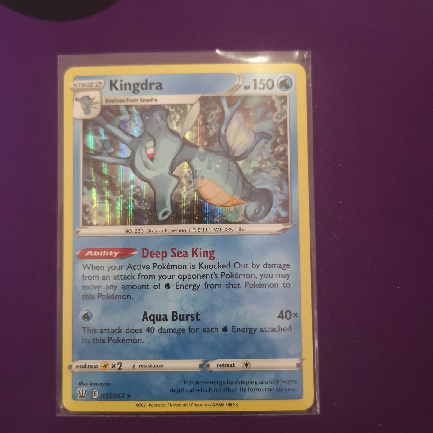 Pokemon Kingdra Holo 033/163