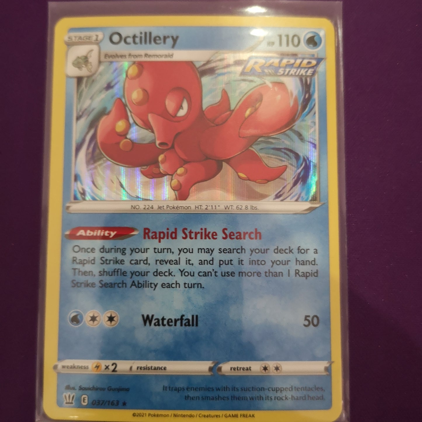 Pokemon Octillery Holo 037/163