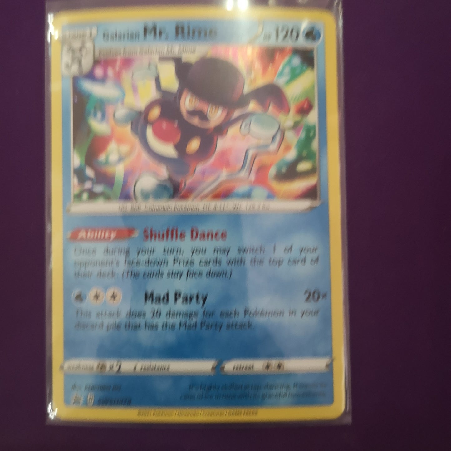 Pokemon Galarian Mr. Rime Holo Promo SWSH075