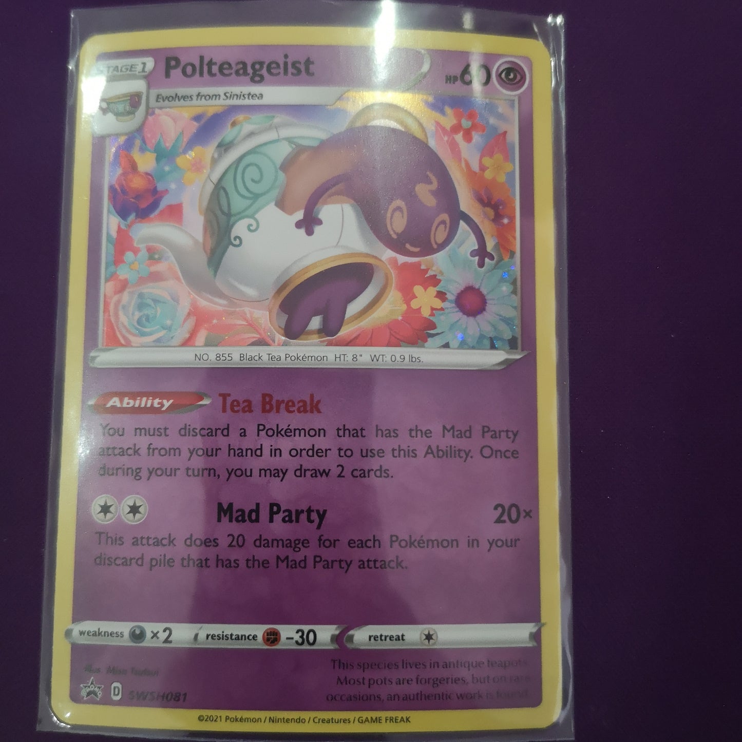 Pokemon Polteageist Holo Promo SWSH081