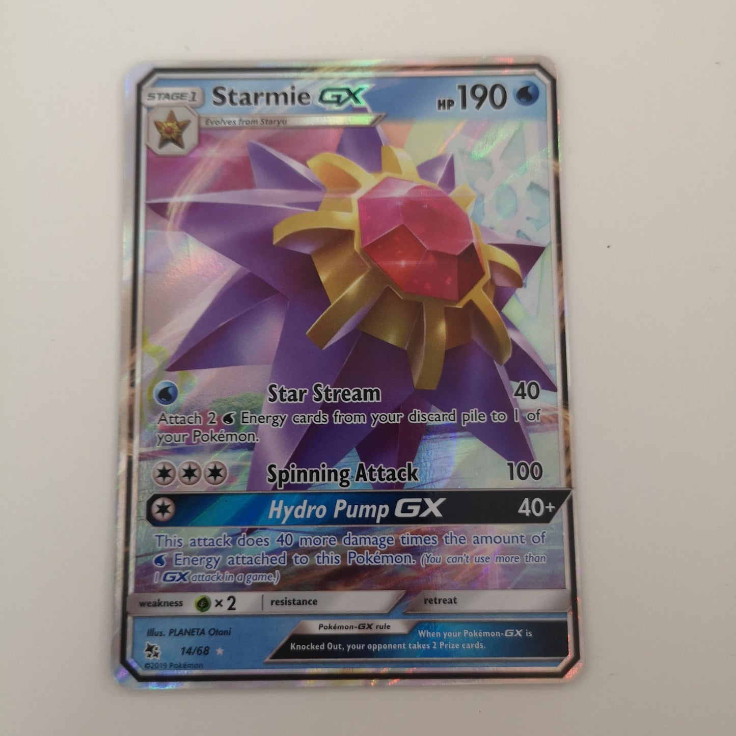 Pokemon Starmie GX 14/68