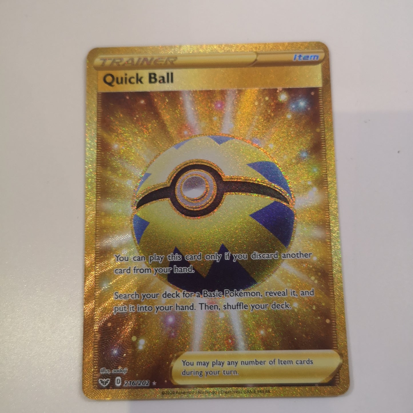 Pokemon Trainer Item Quick Ball 216/202