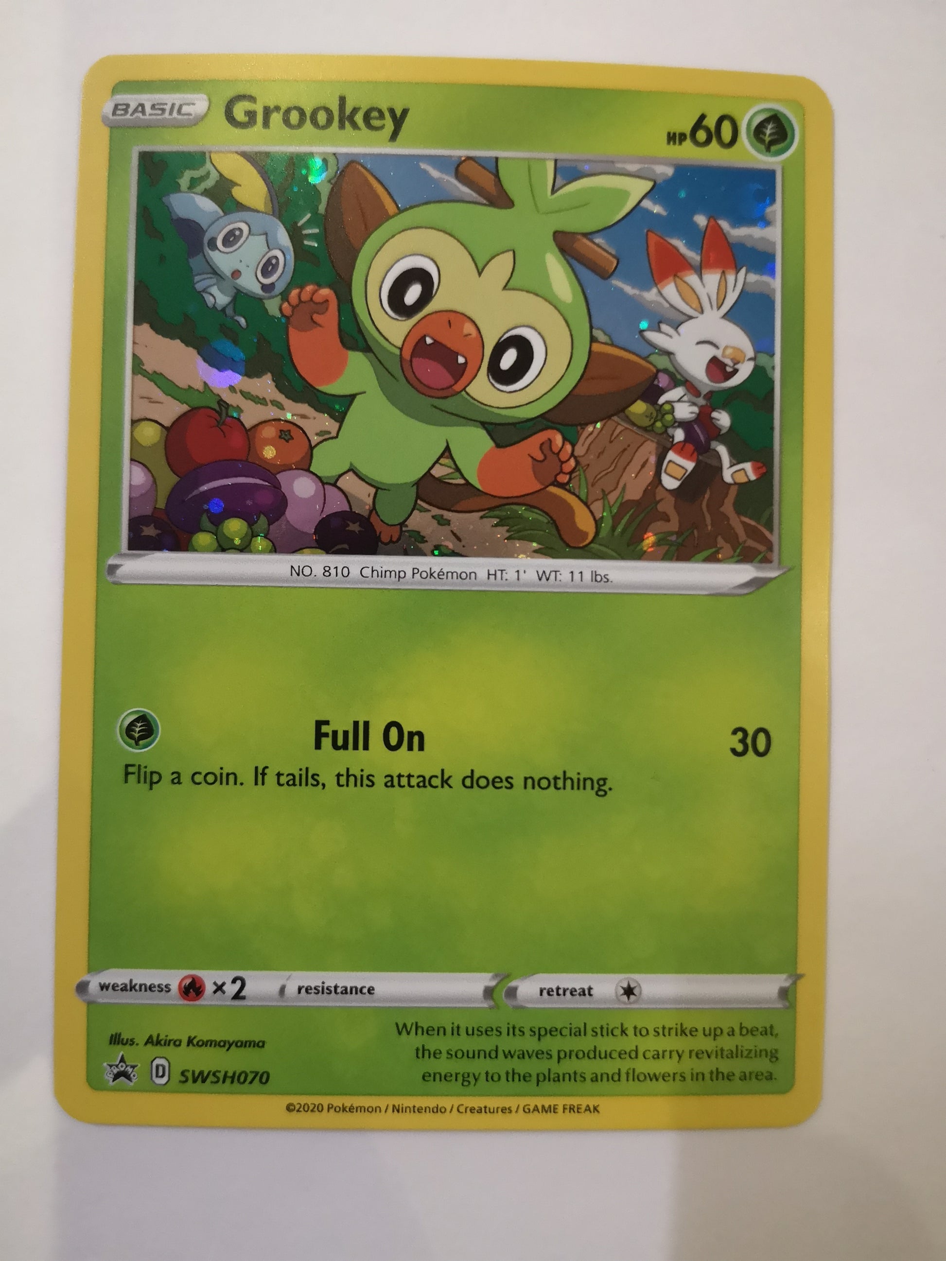 grookey pokemon card holographic Pokemon Grookey Holo SWSH070 – Unified Cards