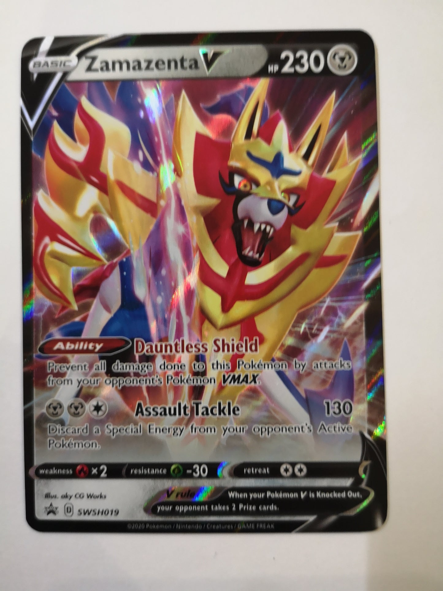 Pokemon Zamazenta V SWSH019