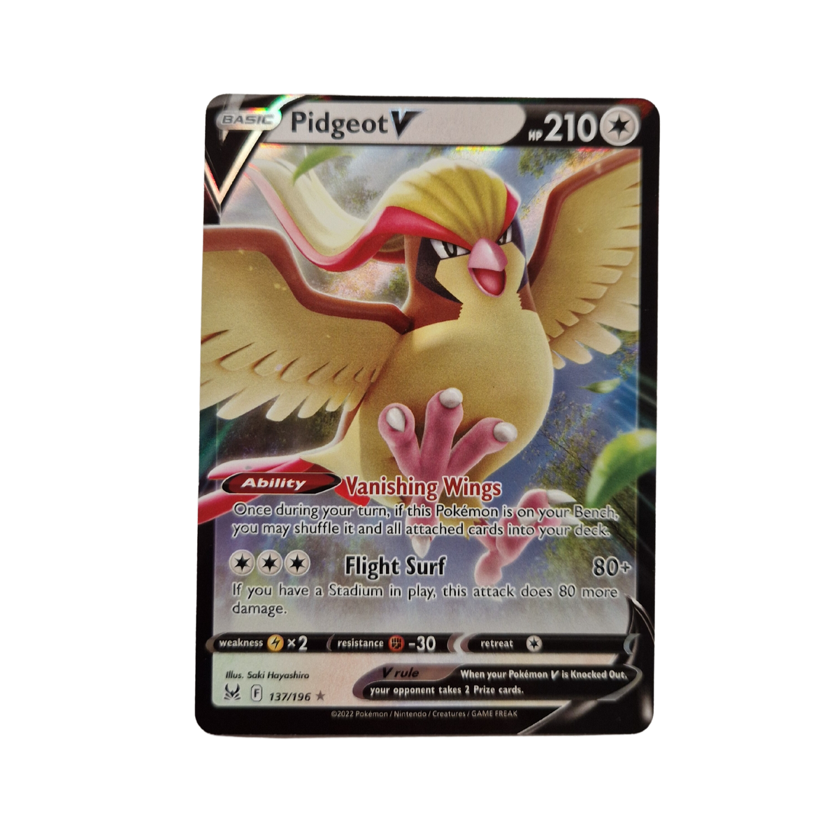 Pokemon Pidgeot V 137/196