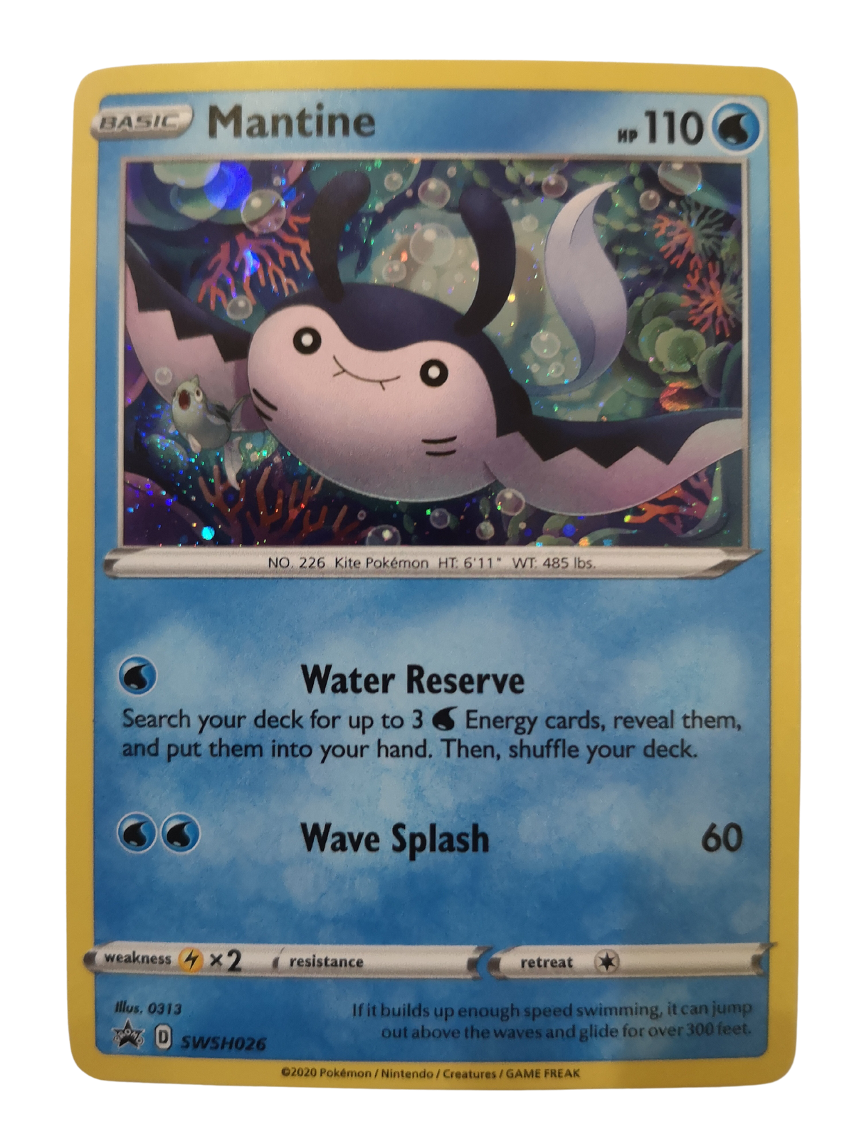 Pokemon Mantine Holo SWSH026