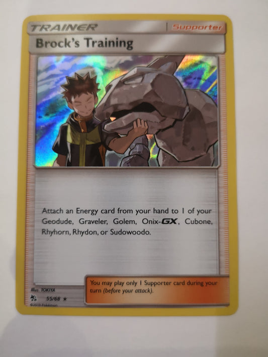 Pokemon Trainer Brock's Training Holo 55/68