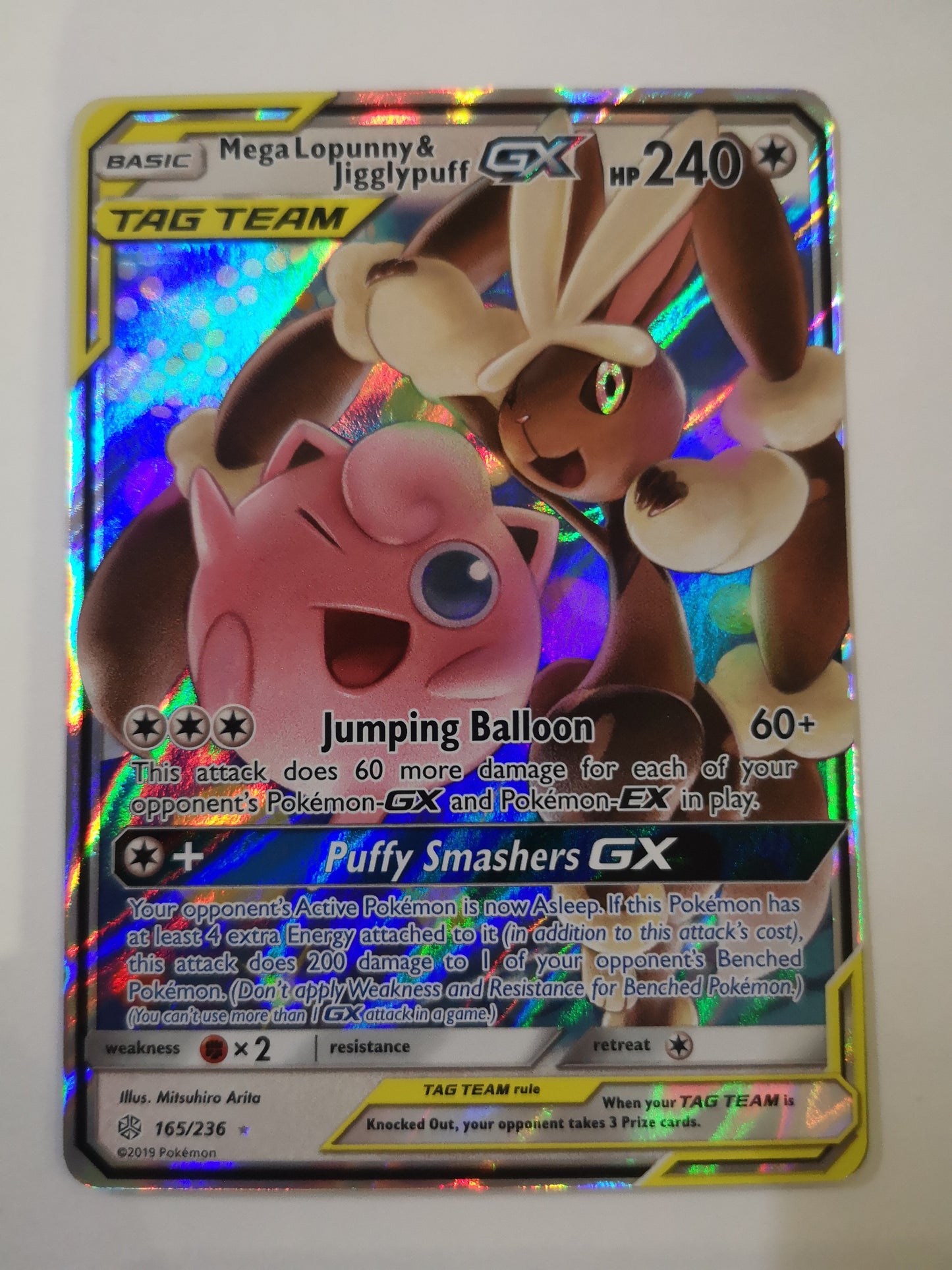 Pokemon Mega Lopunny & Jigglypuff GX 165/236