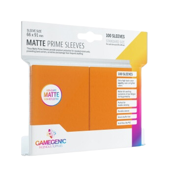 Gamegenic Matte Prime Sleeves Orange 100 Sleeves