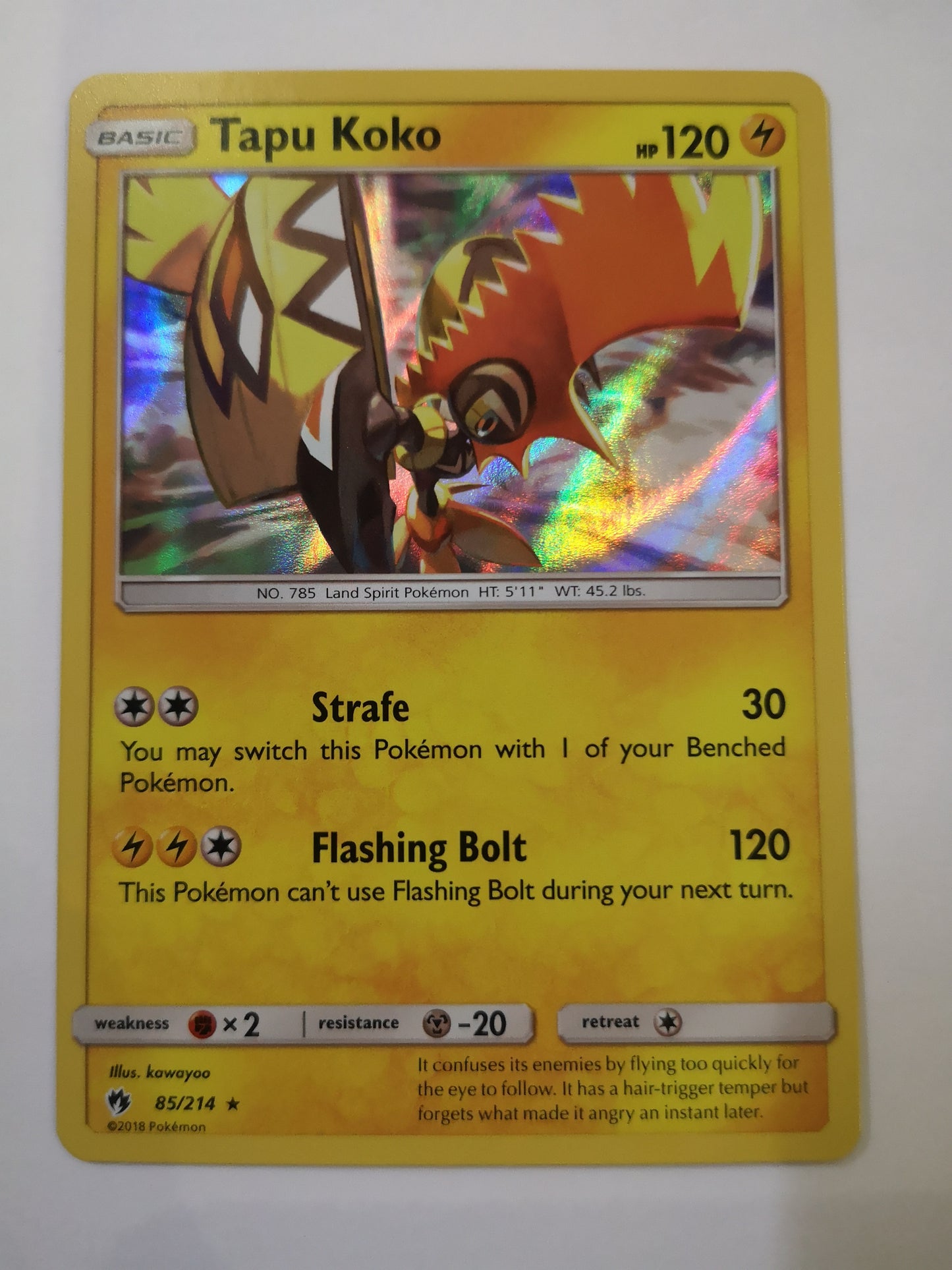 Pokemon Tapu Koko Holo 85/214
