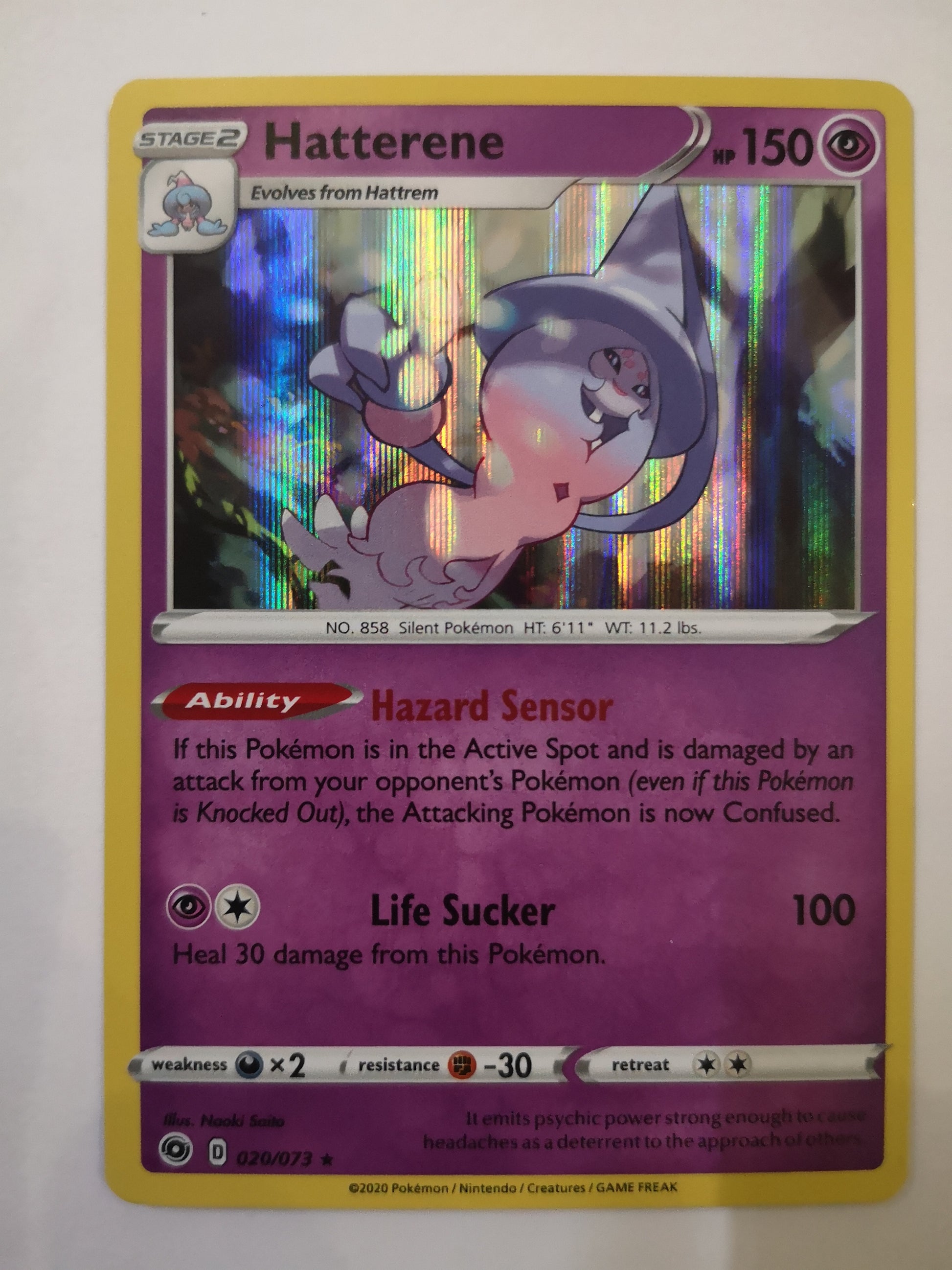 Pokemon Hatterene Holo 020/073 Unified Cards Pokemon Hatterene Holo 020/073 Unified Cards