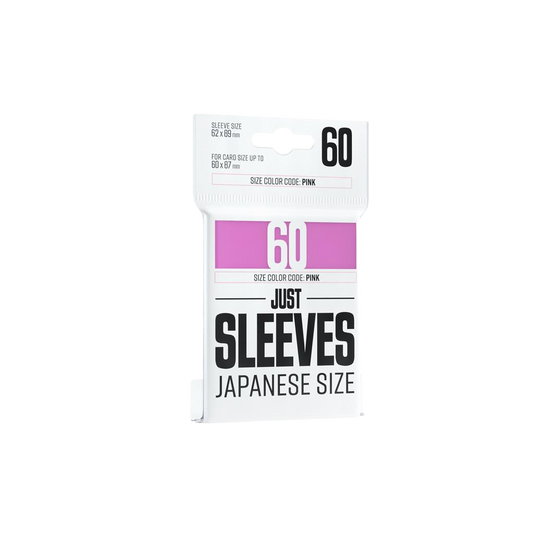 JUST SLEEVES - JAPANESE SIZE PINK (60 SLEEVES)