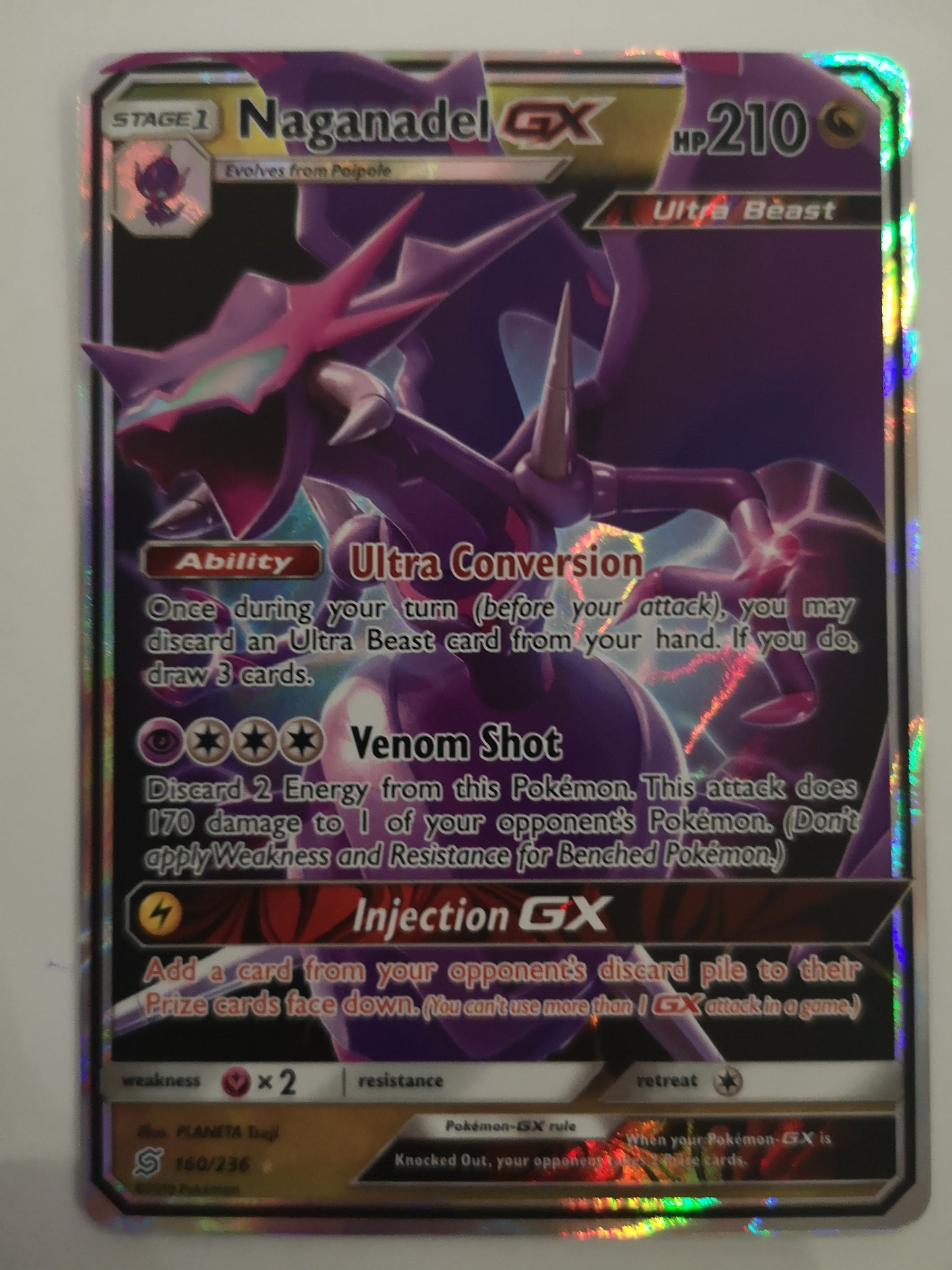 Pokemon Naganadel GX 160/236