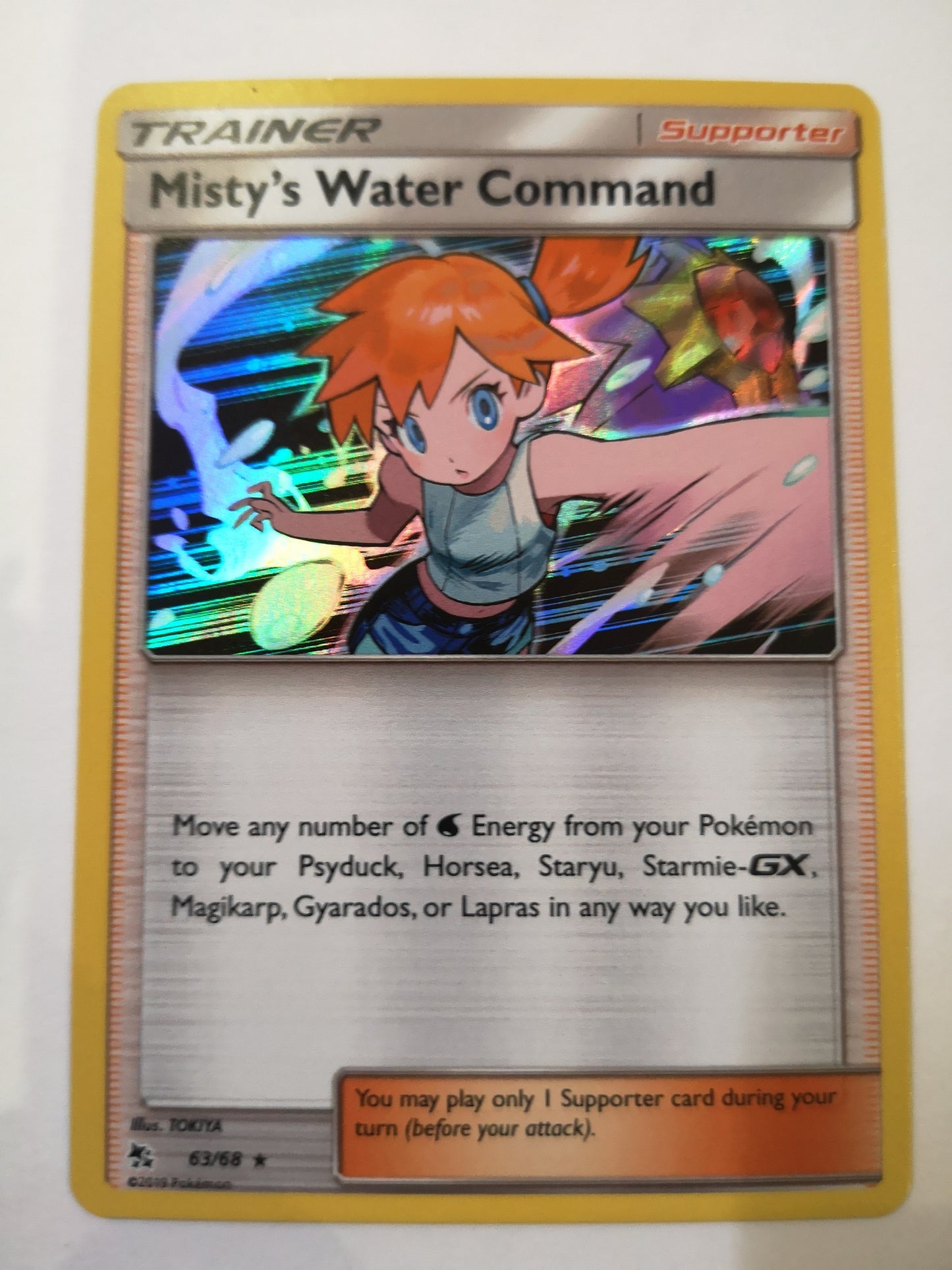 Pokemon Trainer Misty's Water Command Holo 63/68