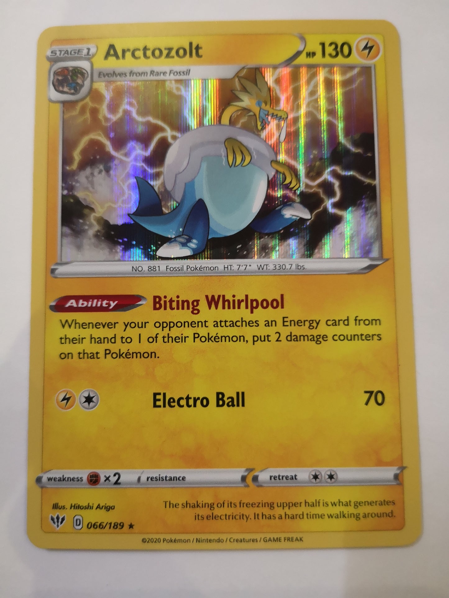 arctozolt pokemon card value Pokemon Arctozolt Holo 066/189 – Unified Cards