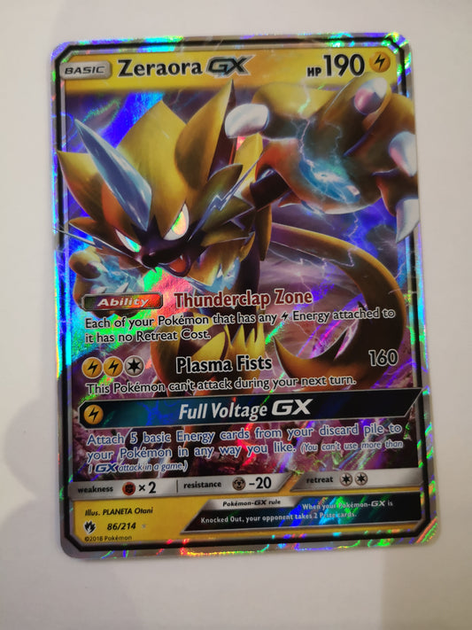 Pokemon Zeraora GX 86/214
