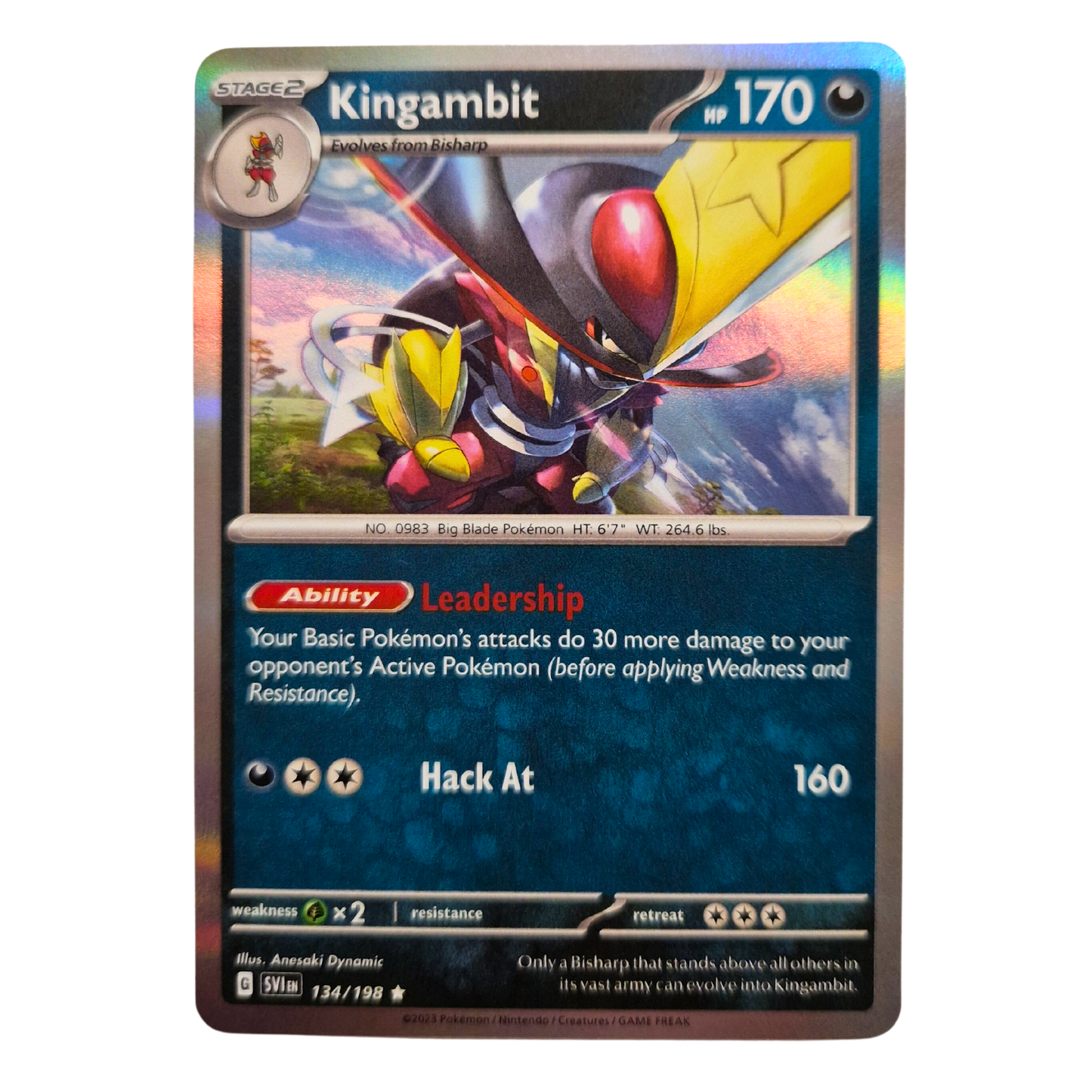 Pokemon Kingambit Holo 134/198