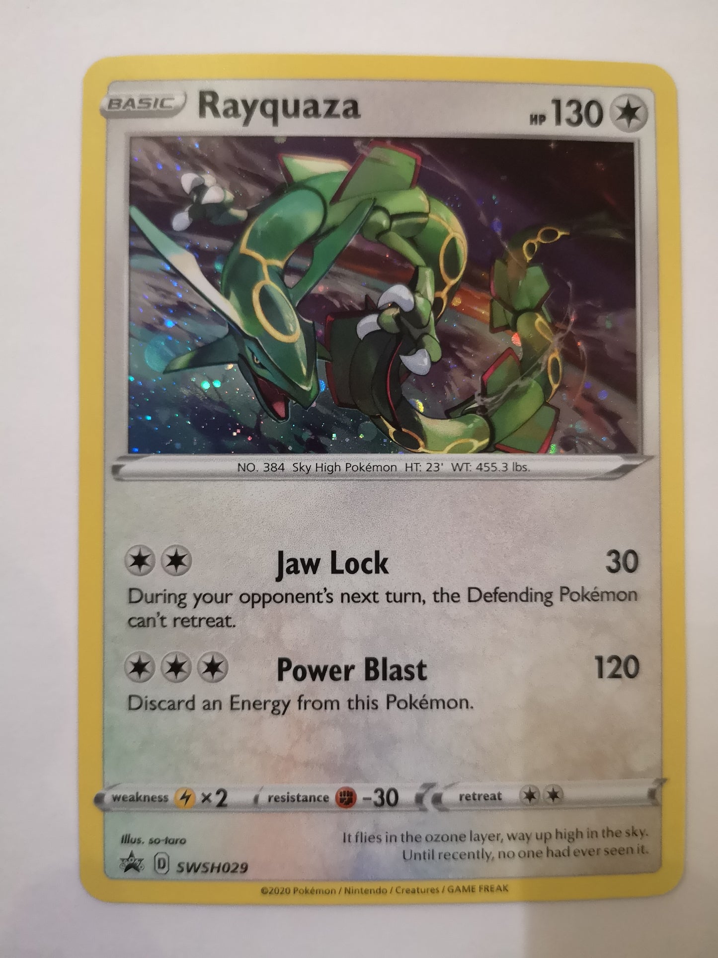 Pokemon Rayquaza Holo SWSH029