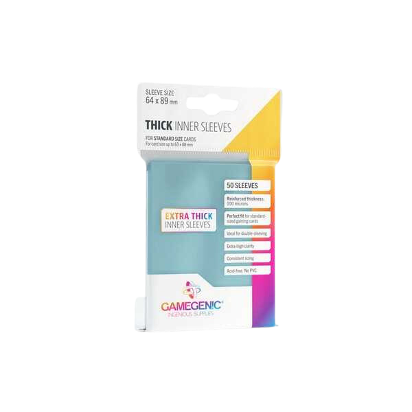 Thick Inner Card Sleeves: Clear (50ct)