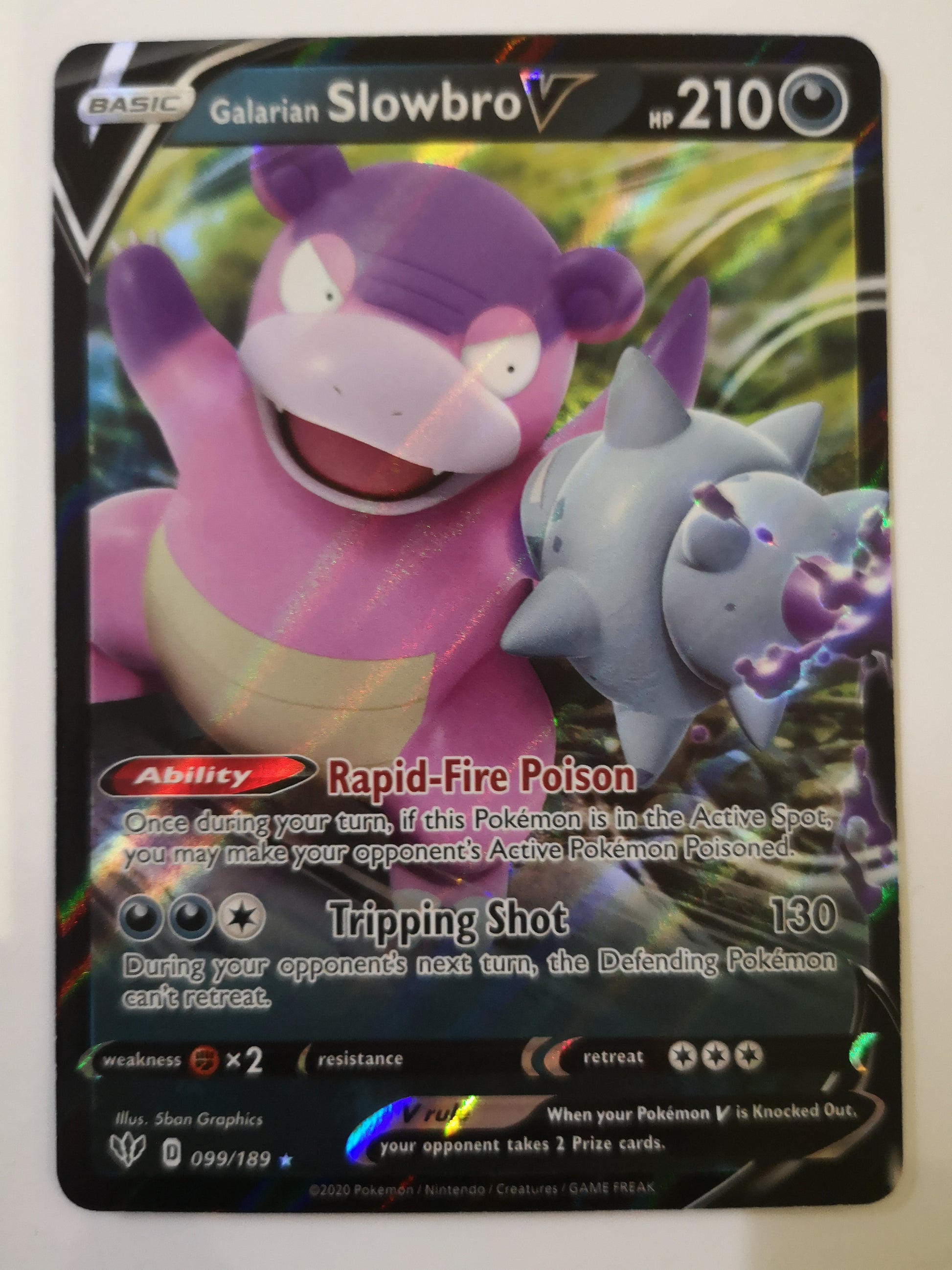Pokemon Galarian Slowbro V 099/189 Unified Cards Pokemon Galarian Slowbro V 099/189 Unified Cards
