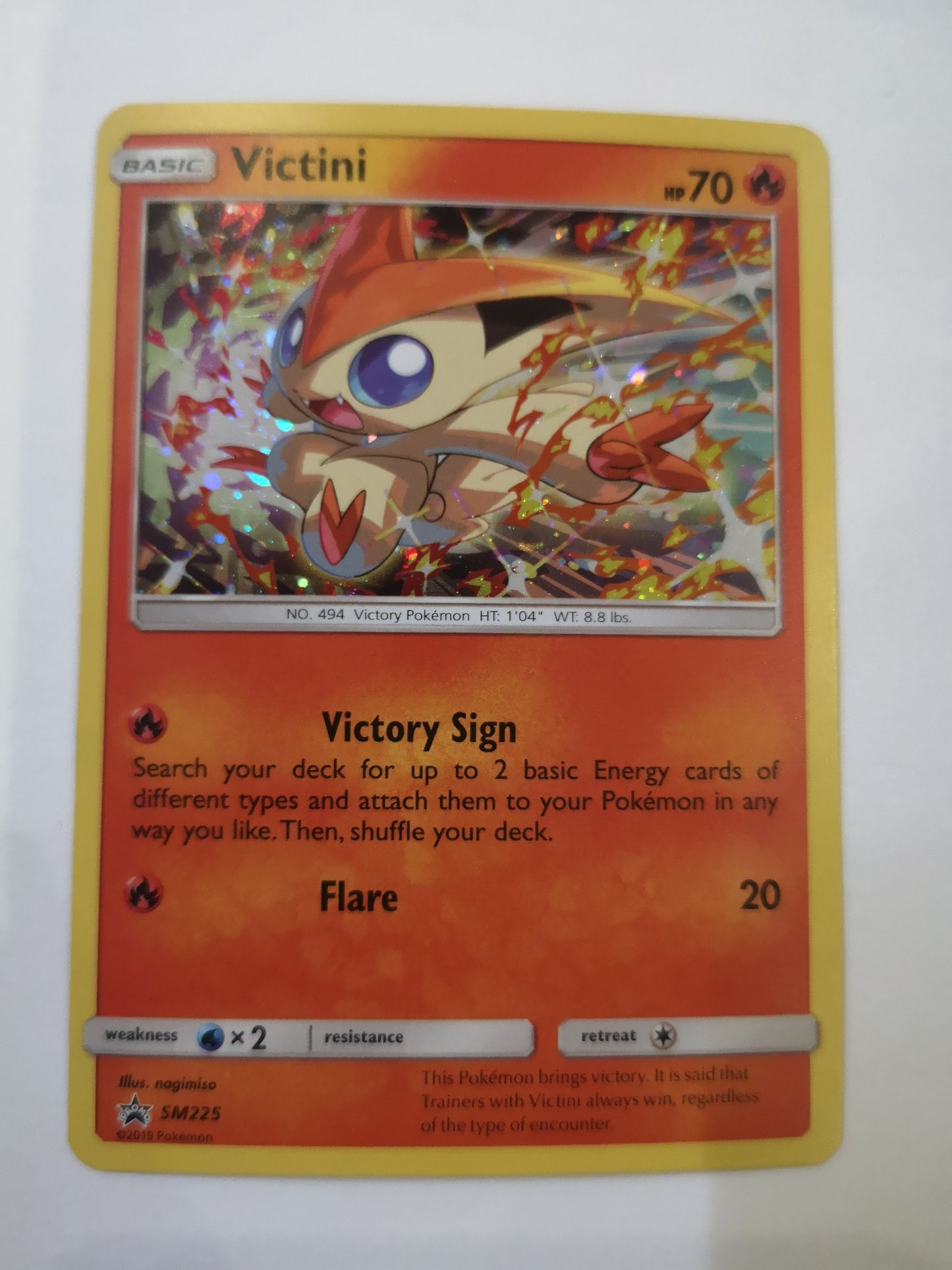 Pokemon Victini Holo SM225