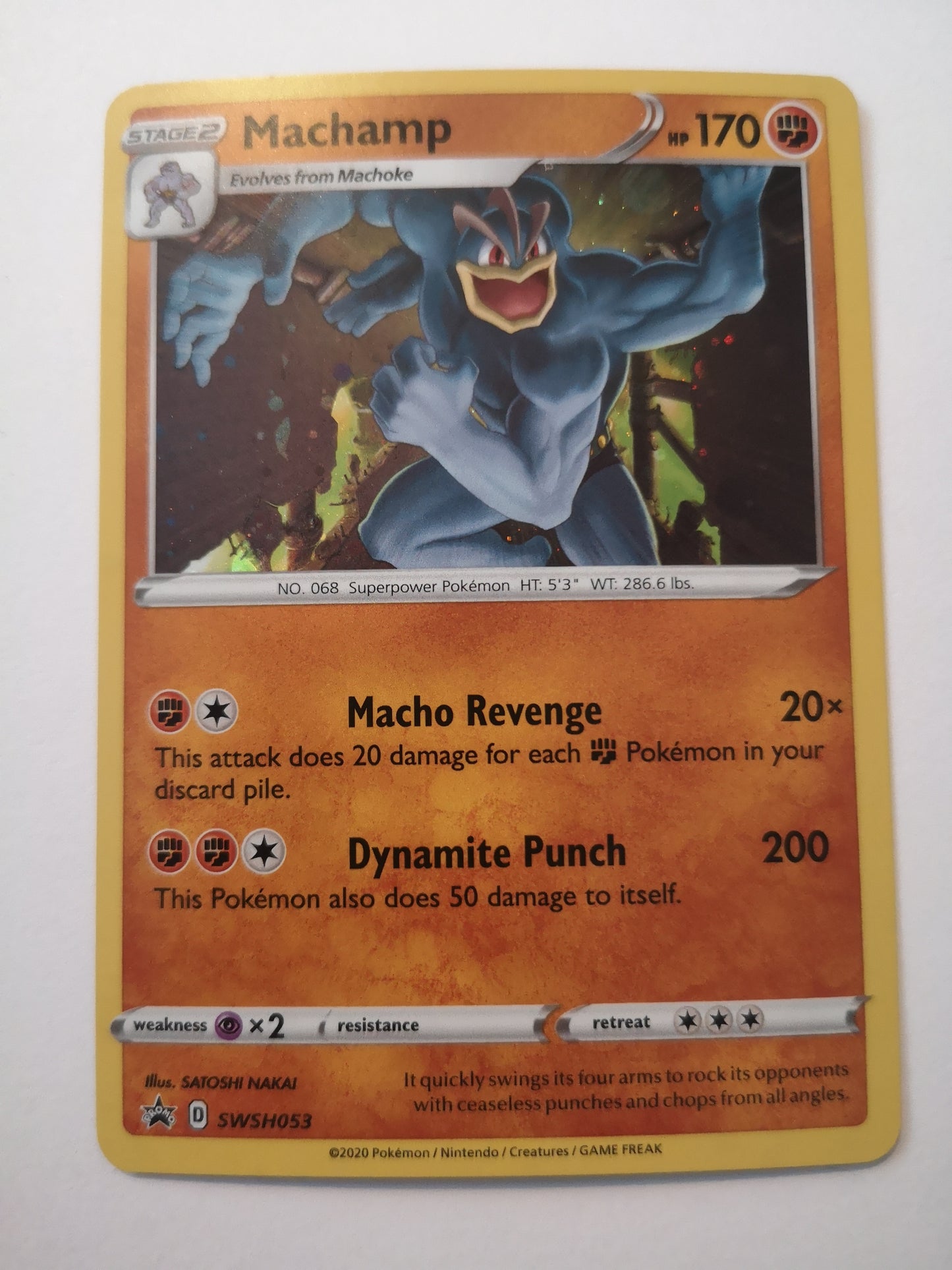 Pokemon Machamp Holo SWSH053